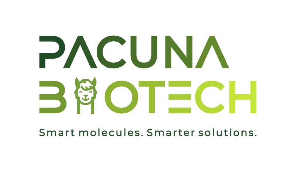 Logo from Pacuna Biotech. Smart molecules. Smarter solutions.